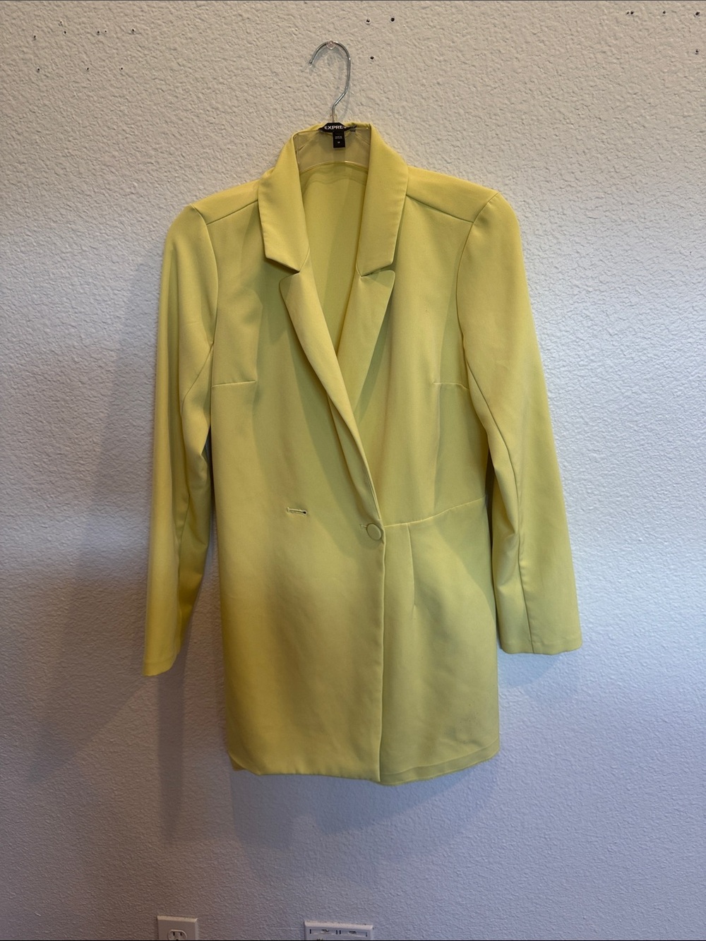 Express Yellow Single-Button Women's Blazer